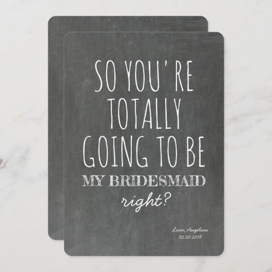 Gesamter Vorschlag von MY Funny Bridesmaid Einladung (Vorne/Hinten)