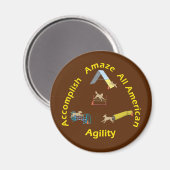 Gesamtes amerikanisches Agility Magnet (Vorderseite/Rückseite)