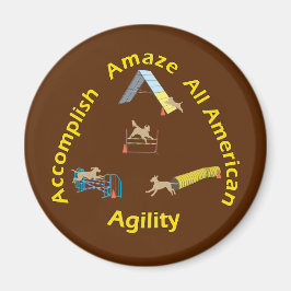 Gesamtes amerikanisches Agility Magnet