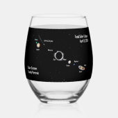 Gesamtes Eclipse-2024-Solarsystem-Familienportrait Weinglas Ohne Stiel (Vorderseite)