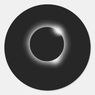 Gesamtes Eclipse Nerdy Science Lunar Solar Steppge Runder Aufkleber