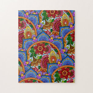 Gesamtes Mandala-Design, herausfordernd Puzzle
