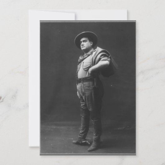 Gesamtes Porträt von Enrico Caruso Einladung (Vorderseite)