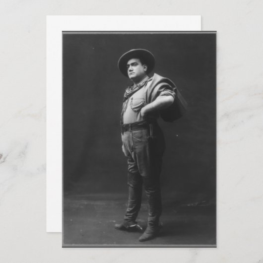 Gesamtes Porträt von Enrico Caruso Einladung (Vorne/Hinten)