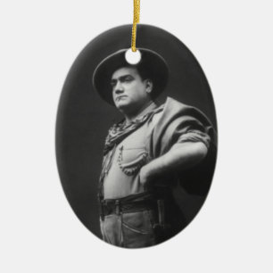 Gesamtes Porträt von Enrico Caruso Keramik Ornament
