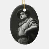 Gesamtes Porträt von Enrico Caruso Keramik Ornament (Hinten)