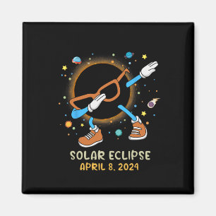 Gesamtes Solar-Eclipse 2024 Fun Dabbing für Kinder Magnet