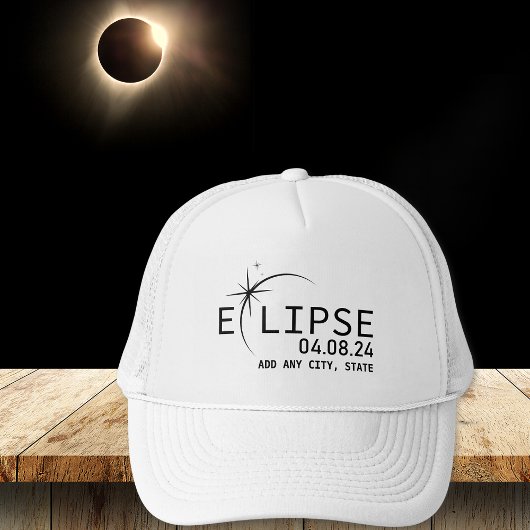 Gesamtes Solar-Eclipse 2024 Optionale benutzerdefi Truckerkappe