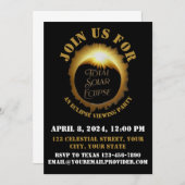 Gesamtes Solar-Eclipse 2024 Party anzeigen Einladung (Vorne/Hinten)