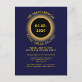 Gesamtes Solar-Eclipse 2024 Party anzeigen Einladungspostkarte (Vorderseite)