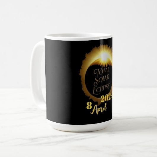Gesamtes Solar-Eclipse 2024 Party anzeigen Kaffeetasse (Vorderseite Links)