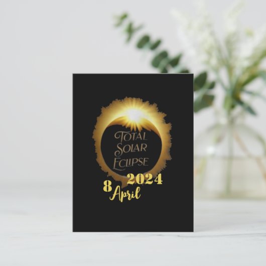Gesamtes Solar-Eclipse 2024 Party anzeigen Postkarte (Stehend Vorderseite)