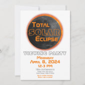 Gesamtes Solar-Eclipse 2024 Party Moon Sun anzeige Einladung (Vorderseite)