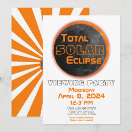 Gesamtes Solar-Eclipse 2024 Party Moon Sun anzeige Einladung