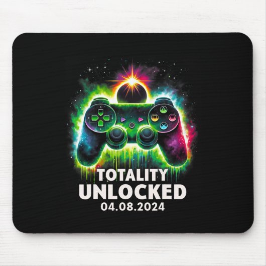 Gesamtes Solar Eclipse 2024 Videospiel farbig 1 Mousepad (Vorne)