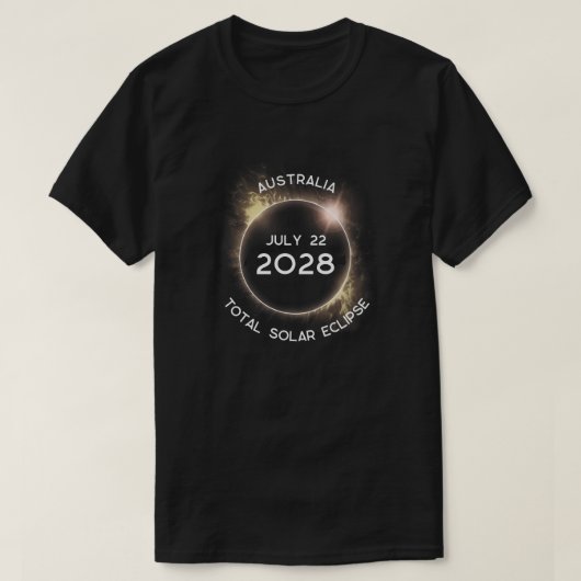 Gesamtes Solar Eclipse 2028 Art Design T-Shirt (Design vorne)