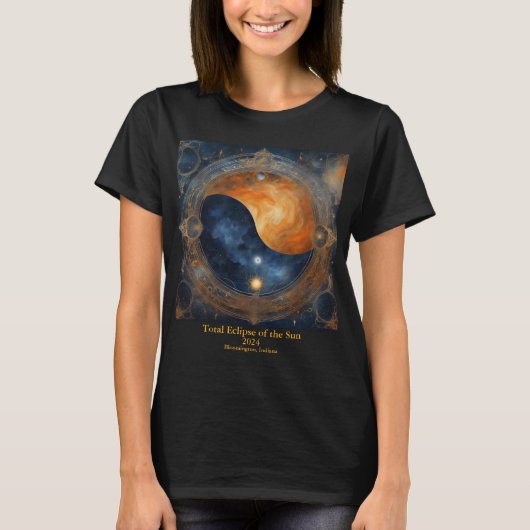 Gesamtes Solar-Eclipse 2 Seite IHRES Textes Mystis T-Shirt (Vorderseite)