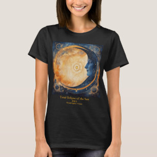 Gesamtes Solar-Eclipse 2 Seite IHRES Textsmond-Ges T-Shirt