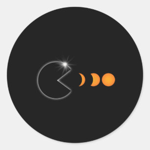 Gesamtes Solar-Eclipse 8. April 2024 Finanzierungs Runder Aufkleber