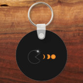 Gesamtes Solar-Eclipse 8. April 2024 Finanzierungs Schlüsselanhänger (Vorderseite)