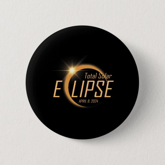 Gesamtes Solar-Eclipse 8. April 2024 Totality Astr Button (Vorderseite)