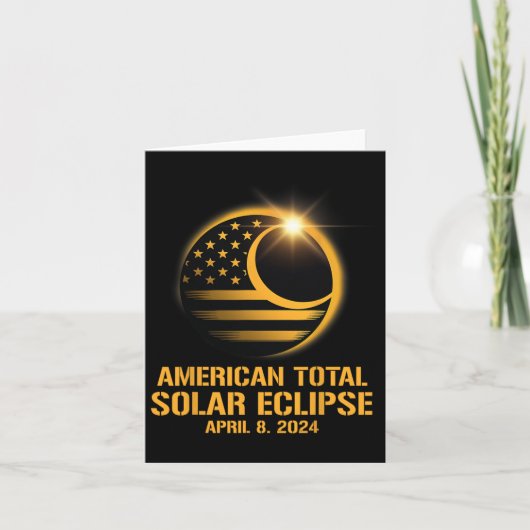 Gesamtes Solar-Eclipse 8. April 2024 Totality Astr Karte (Vorderseite)