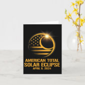 Gesamtes Solar-Eclipse 8. April 2024 Totality Astr Karte (Gelbe Blume)