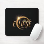 Gesamtes Solar-Eclipse 8. April 2024 Totality Astr Mousepad (Mit Mouse)