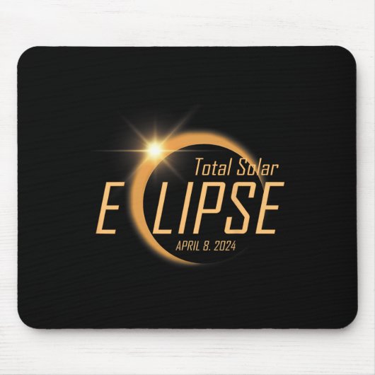 Gesamtes Solar-Eclipse 8. April 2024 Totality Astr Mousepad (Vorne)