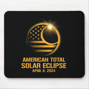 Gesamtes Solar-Eclipse 8. April 2024 Totality Astr Mousepad