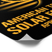 Gesamtes Solar-Eclipse 8. April 2024 Totality Astr Poster (Ecke)