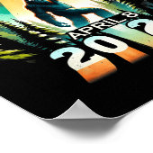 Gesamtes Solar-Eclipse 8. April Solar-Eclipse 2024 Poster (Ecke)
