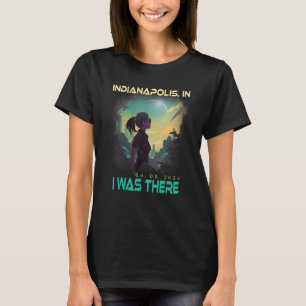 Gesamtes Solar Eclipse Ästhetisches Girl Indianapo T-Shirt