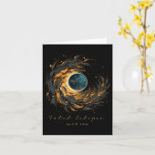 Gesamtes Solar Eclipse Chaser Fan Watching Shirt A Karte (Gelbe Blume)
