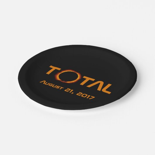 Gesamtes Solar-Eclipse-Ereignis Pappteller (Schrägansicht)