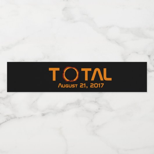 Gesamtes Solar-Eclipse-Ereignis Wasserflaschenetikett (Einzelnes Label)