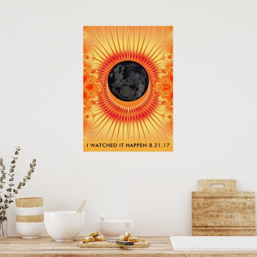 Gesamtes Solar Eclipse Fraktal Art Poster (Küche)