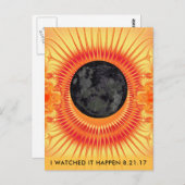 Gesamtes Solar Eclipse Fraktal Art Postkarte (Vorne/Hinten)