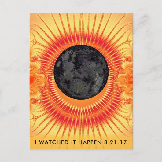 Gesamtes Solar Eclipse Fraktal Art Postkarte (Vorderseite)