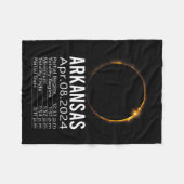 Gesamtes Solar-Eclipse-Programm 8. April 2024 Arka Fleecedecke (Vorderseite (Horizontal))