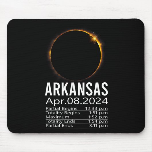 Gesamtes Solar-Eclipse-Programm 8. April 2024 Arka Mousepad (Vorne)