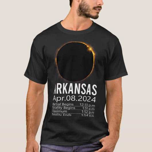 Gesamtes Solar-Eclipse-Programm 8. April 2024 Arka T-Shirt (Vorderseite)