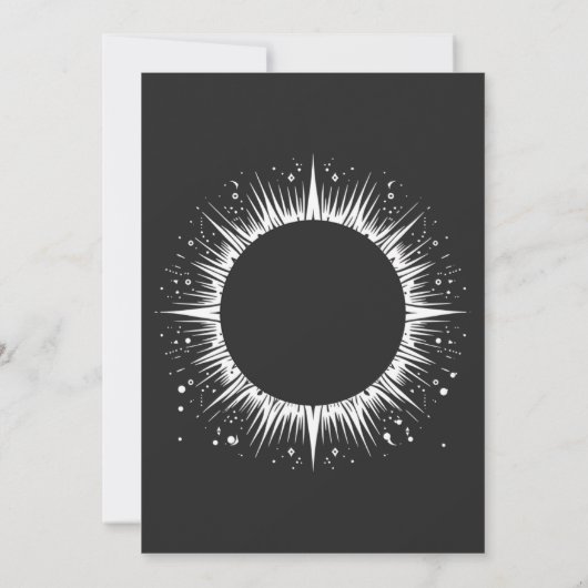 Gesamtes Solar-Eclipse-Tarot 2024 Party anzeigen Einladung (Rückseite)