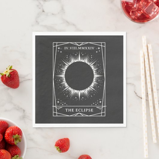 Gesamtes Solar-Eclipse-Tarot 2024 Party anzeigen Serviette (Beispiel)