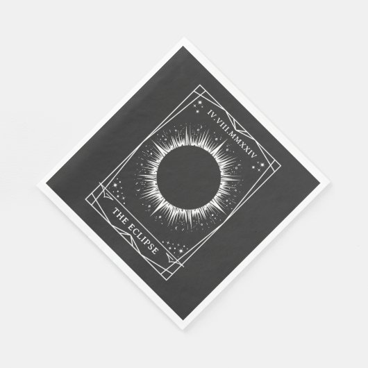 Gesamtes Solar-Eclipse-Tarot 2024 Party anzeigen Serviette (Ecke)