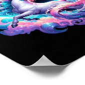 Gesamtes Solar-Eclipse Totality Unicorn Poster (Ecke)