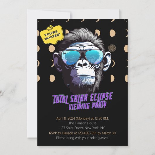 Gesamtes Solar Eclipse Viewing Party Einladung 202 (Vorderseite)