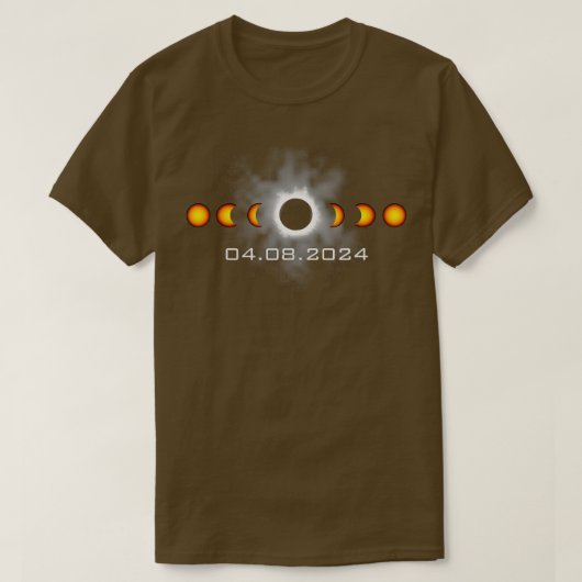 Gesamtes Solarelien 8. April 2024 T-Shirt (Design vorne)