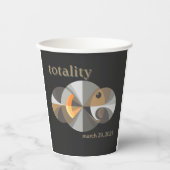 Gesamtes solares Eclipse 2025 minimalistisch Pappbecher (Vorderseite)