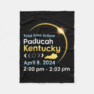 Gesamtes solares Eclipse in Paducah Kentucky am 0. Fleecedecke